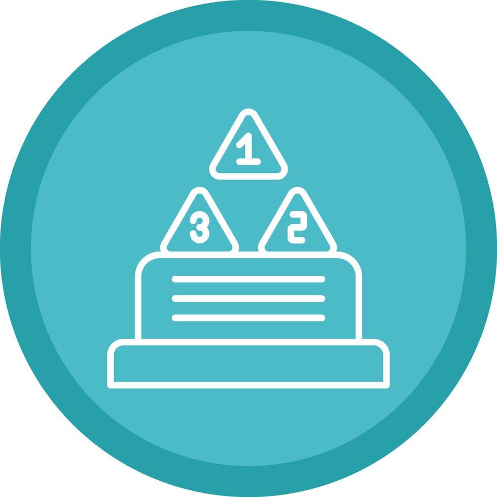 Number Line Multi Circle Icon vector