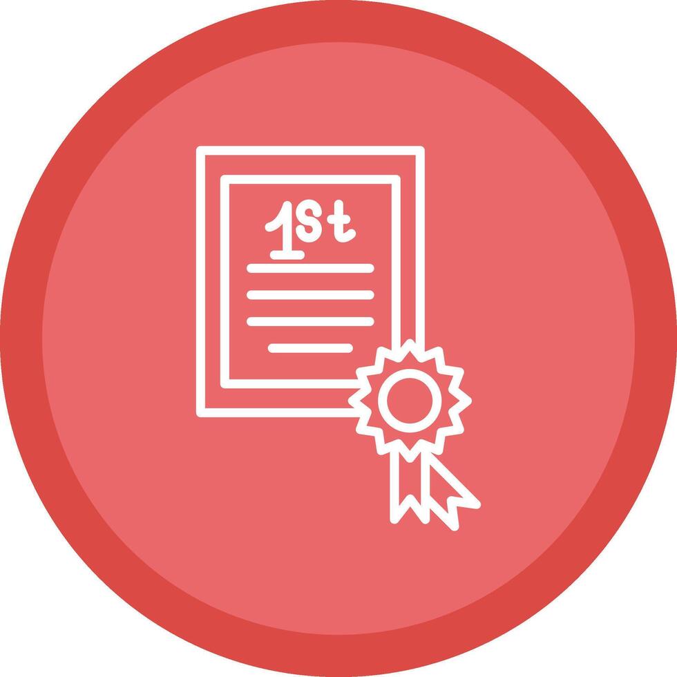 Certificate Line Multi Circle Icon vector