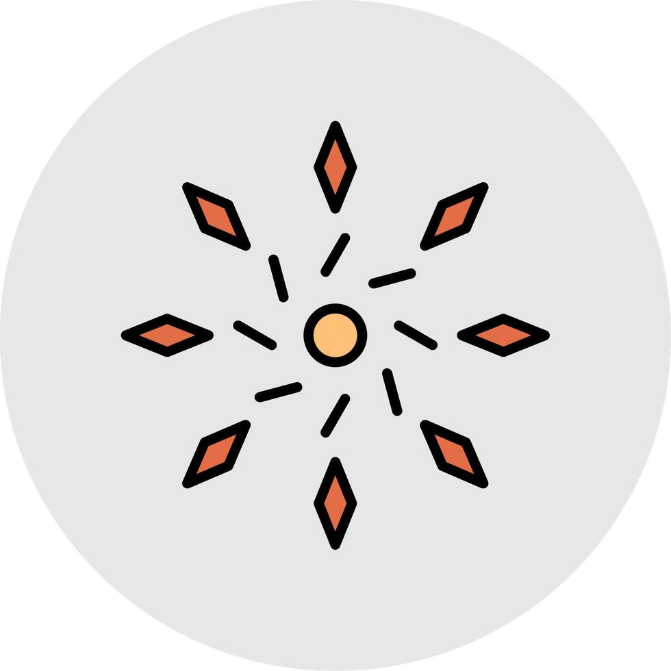 Firework Line Filled Light Icon vector