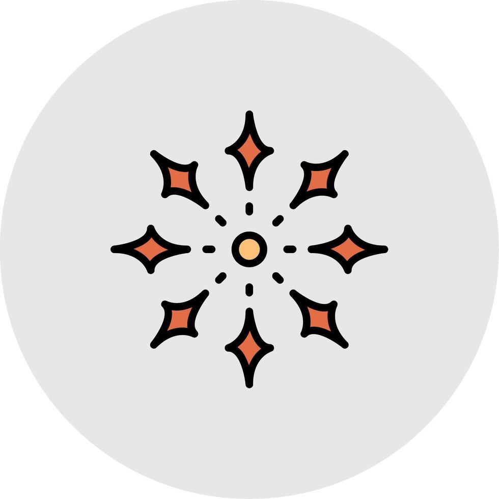 Firework Line Filled Light Icon vector