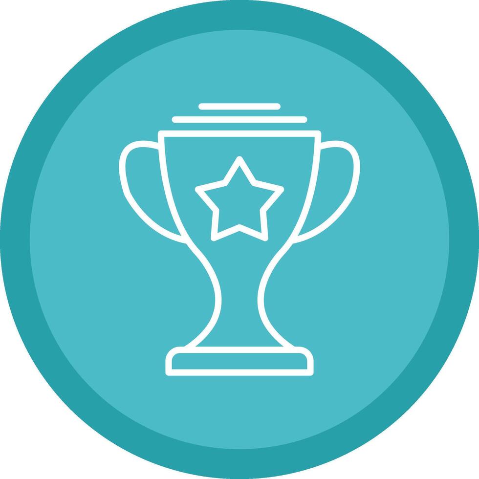 Trophy Line Multi Circle Icon vector