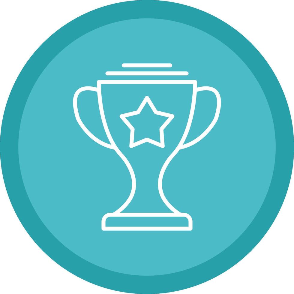 Trophy Line Multi Circle Icon vector