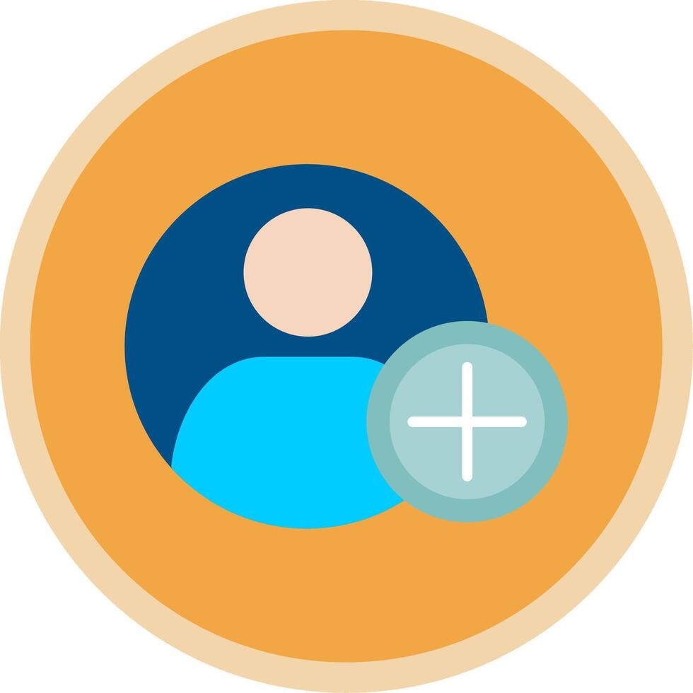 Add Flat Multi Circle Icon vector