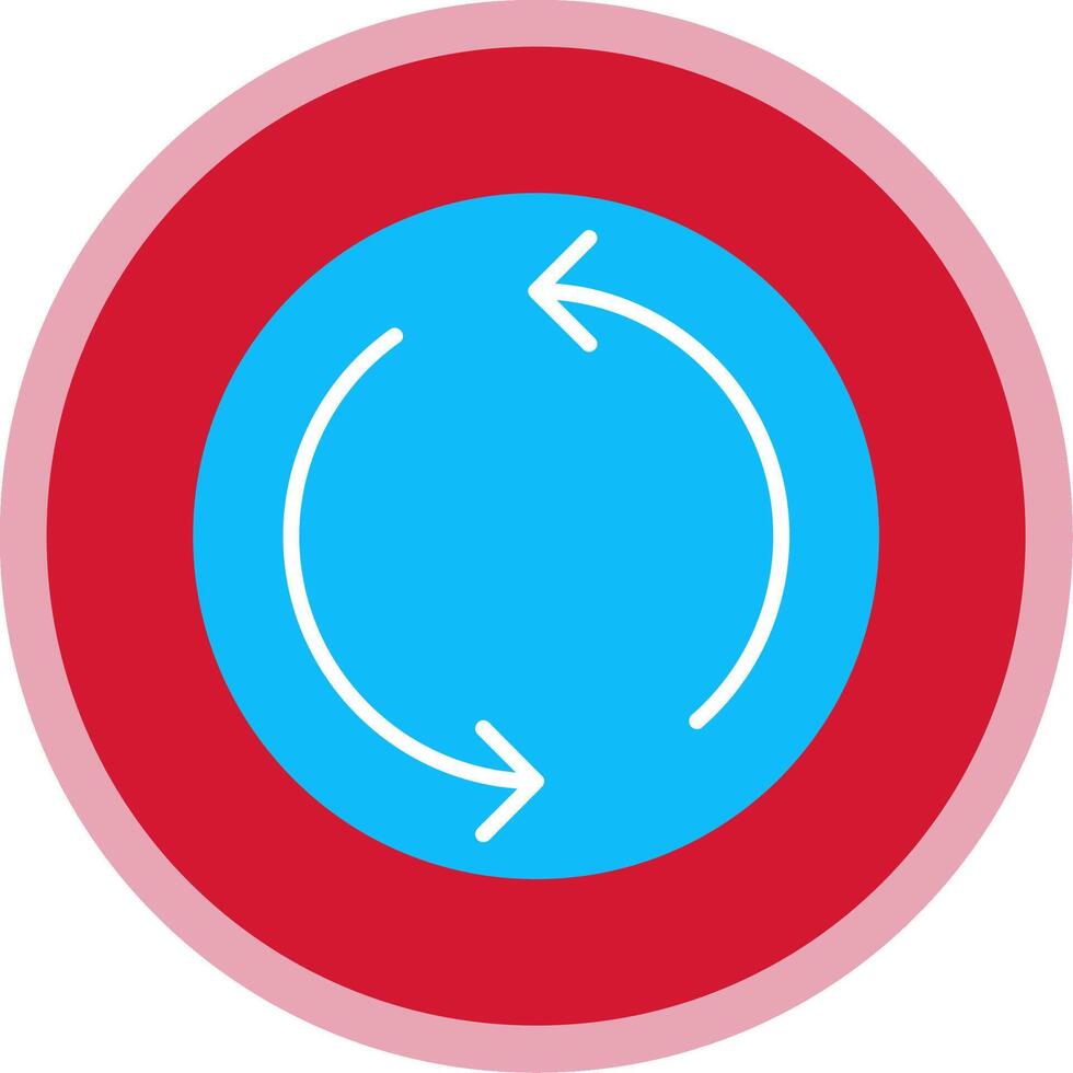 Repeat Flat Multi Circle Icon vector