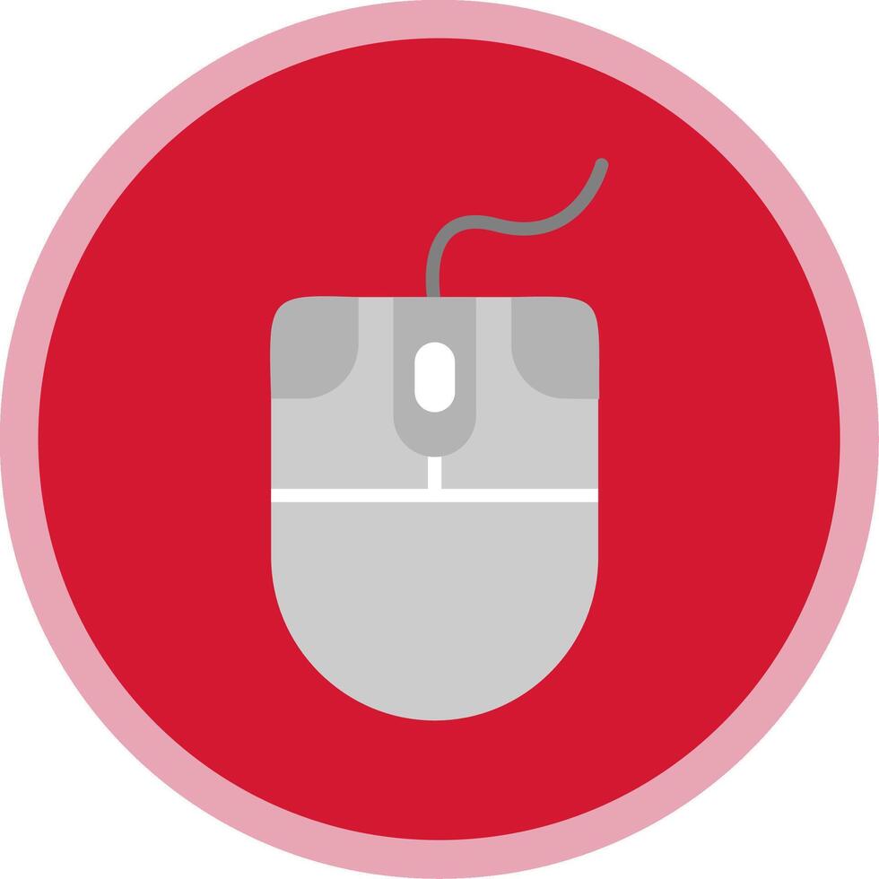 Mouse Flat Multi Circle Icon vector
