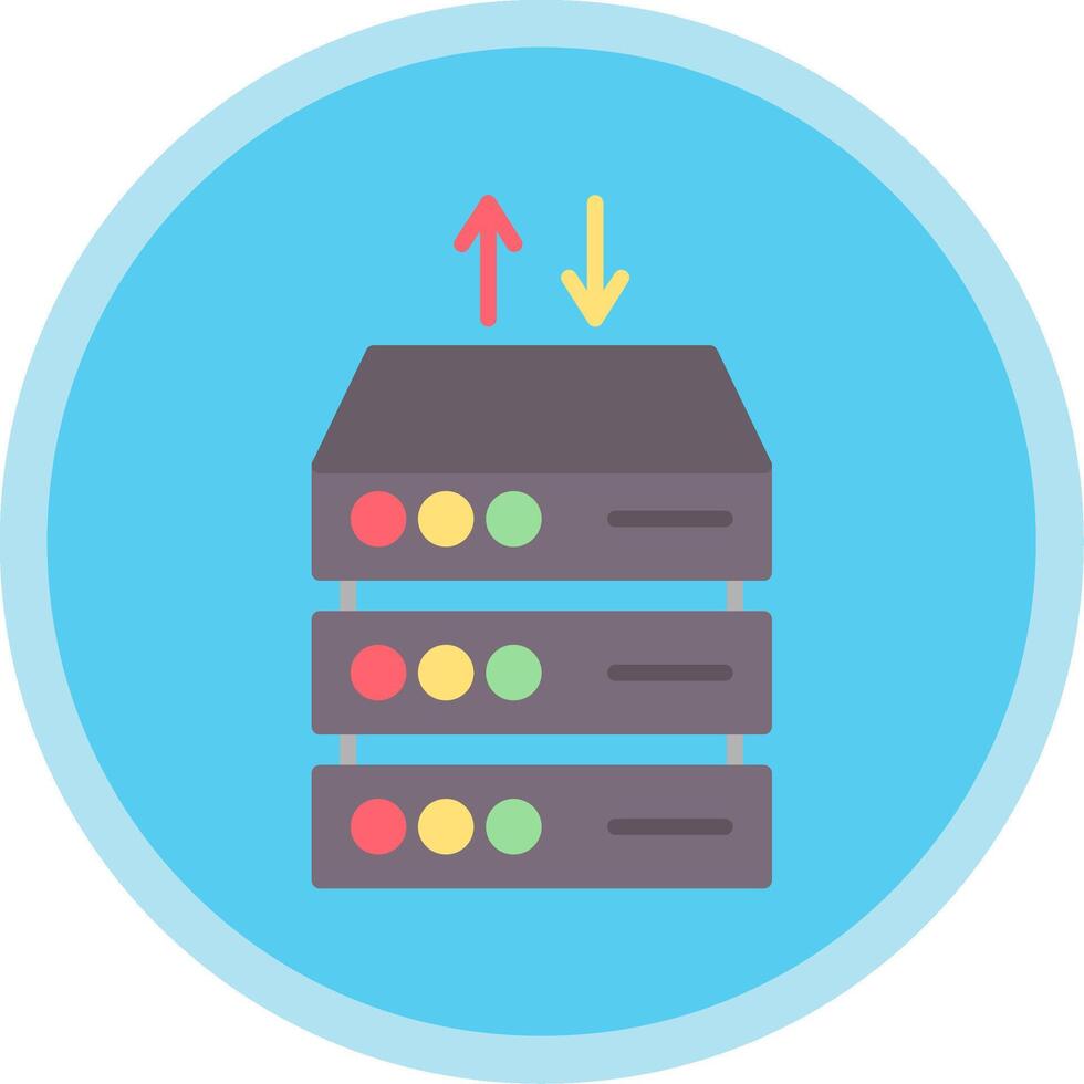 Data Center Flat Multi Circle Icon vector