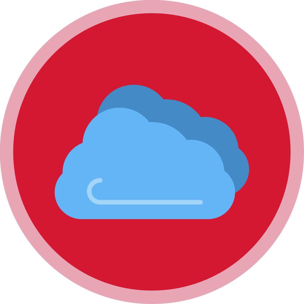 Cloud Flat Multi Circle Icon vector