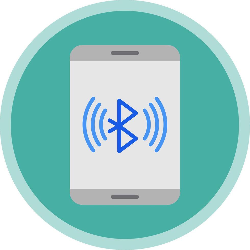 Bluetooth Flat Multi Circle Icon vector