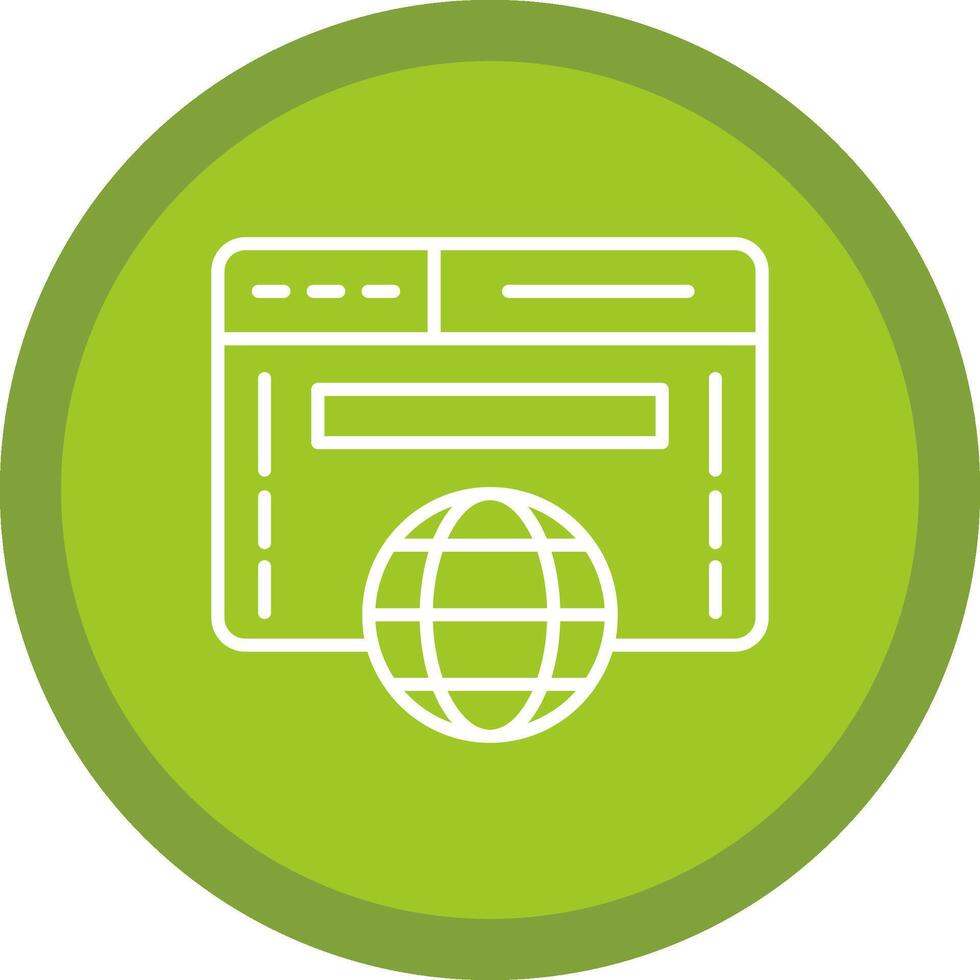 Website Line Multi Circle Icon vector