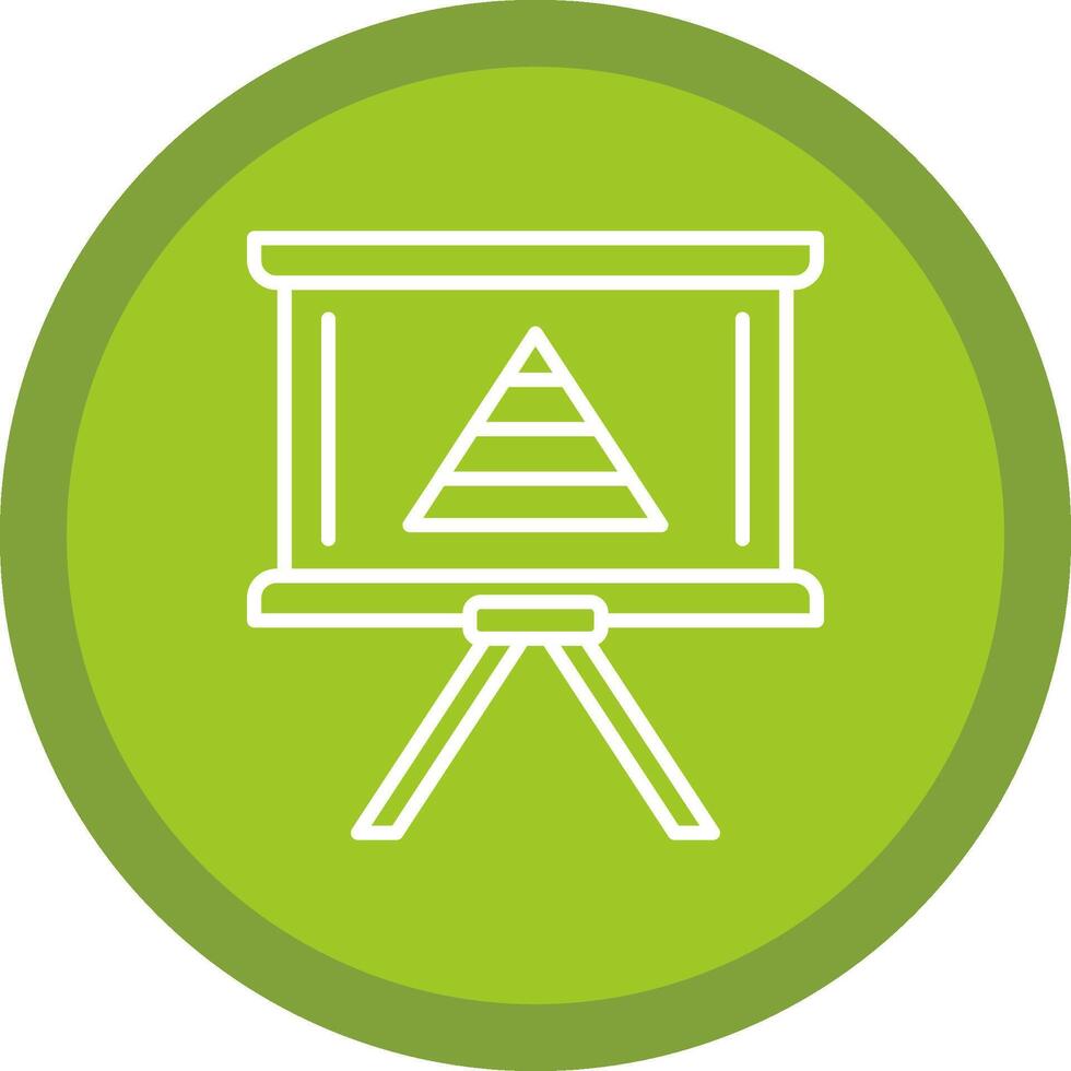 Pyramid Chart Line Multi Circle Icon vector