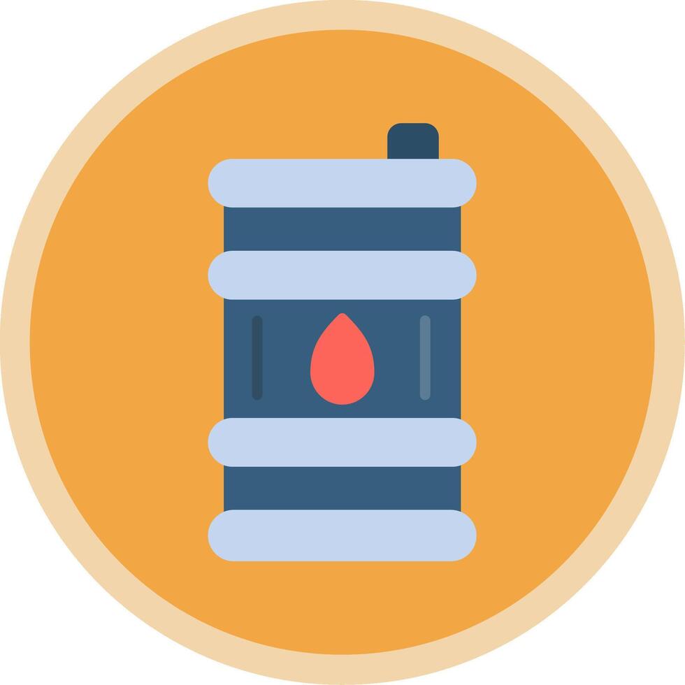 Oil Barrel Flat Multi Circle Icon vector