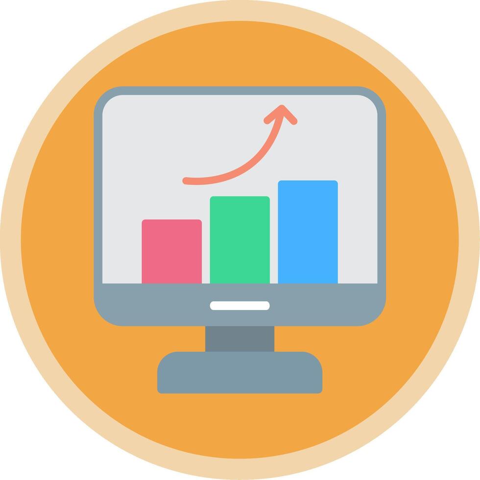 Improvement Flat Multi Circle Icon vector
