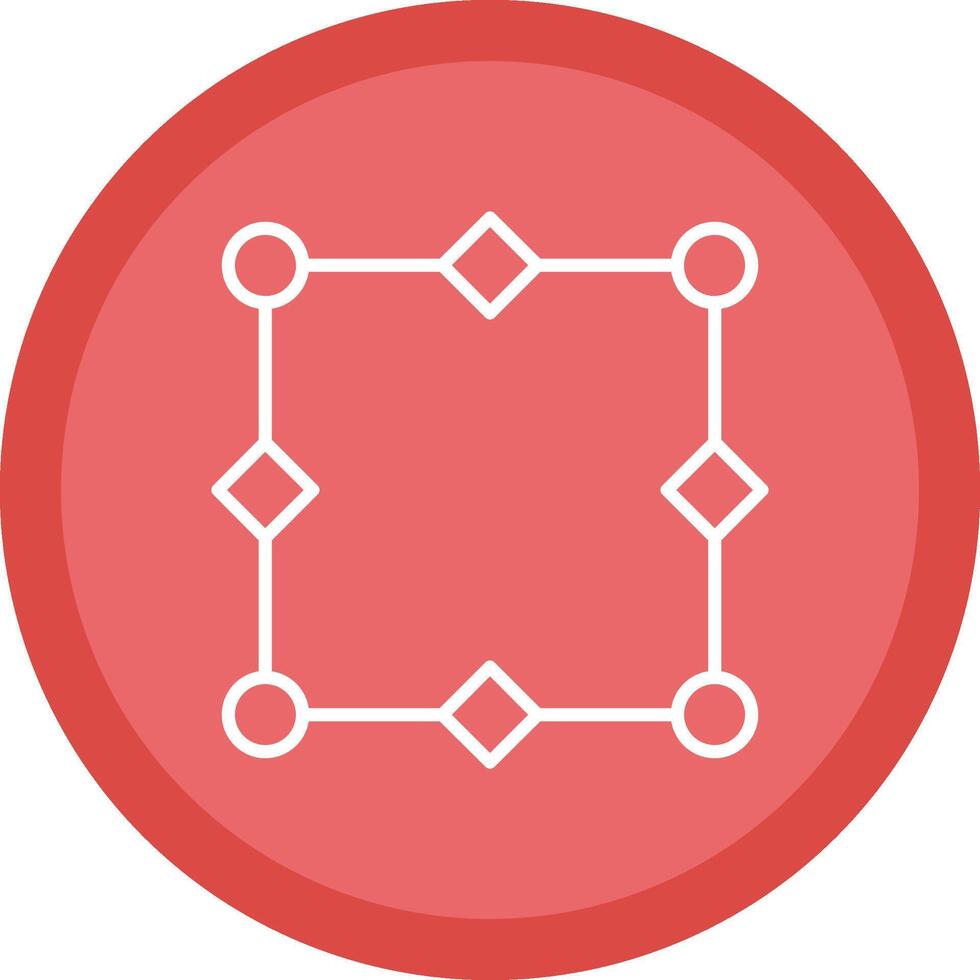 Nodes Line Multi Circle Icon vector