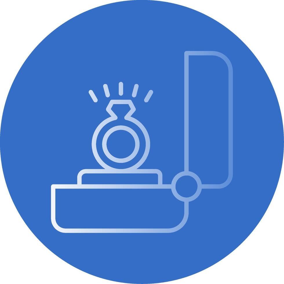 Engagement Ring Flat Bubble Icon vector