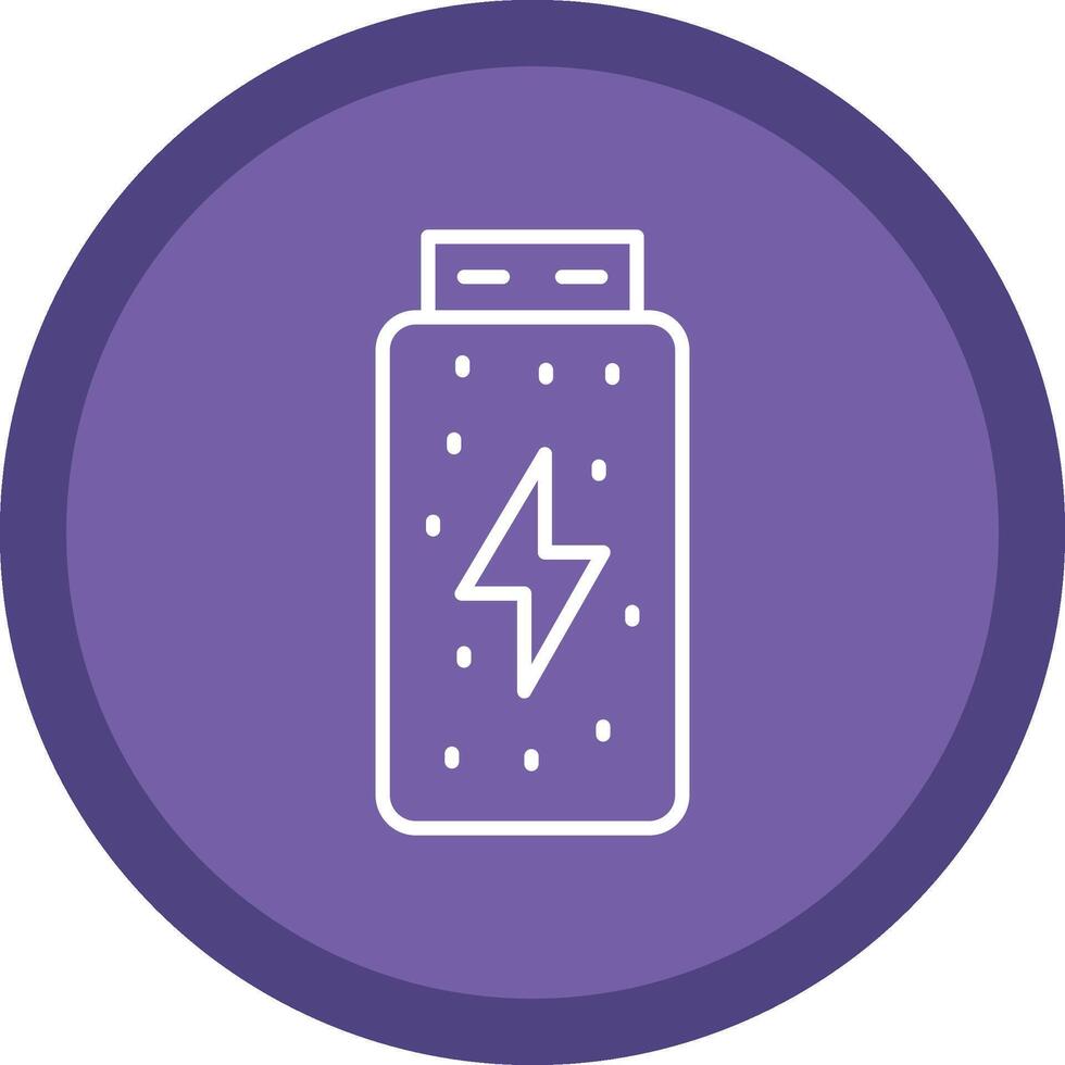 Battery Status Line Multi Circle Icon vector
