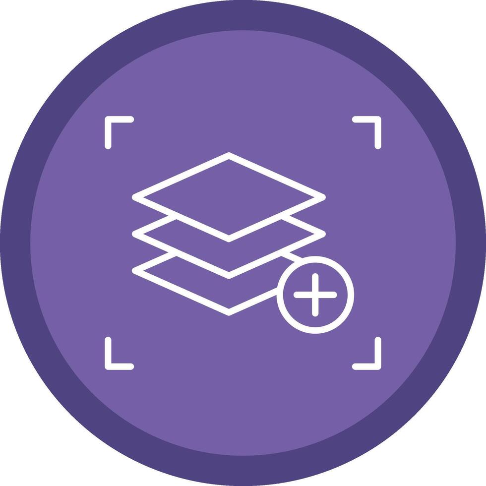 Layers Line Multi Circle Icon vector