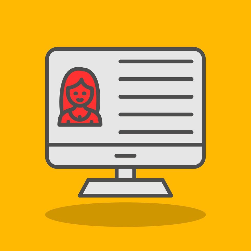 User Profiles Filled Shadow Icon vector