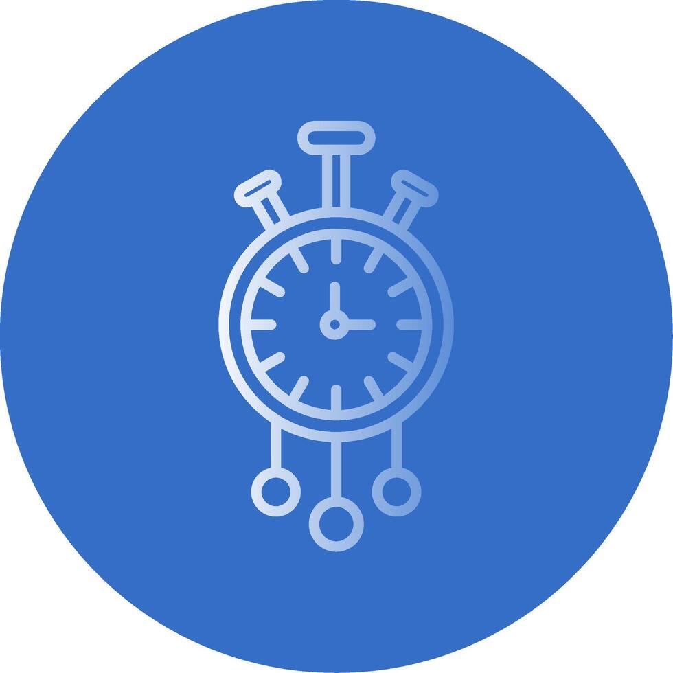Clock Flat Bubble Icon vector
