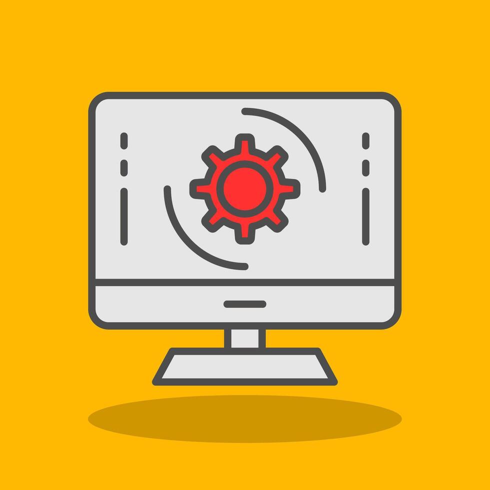 Software Filled Shadow Icon vector