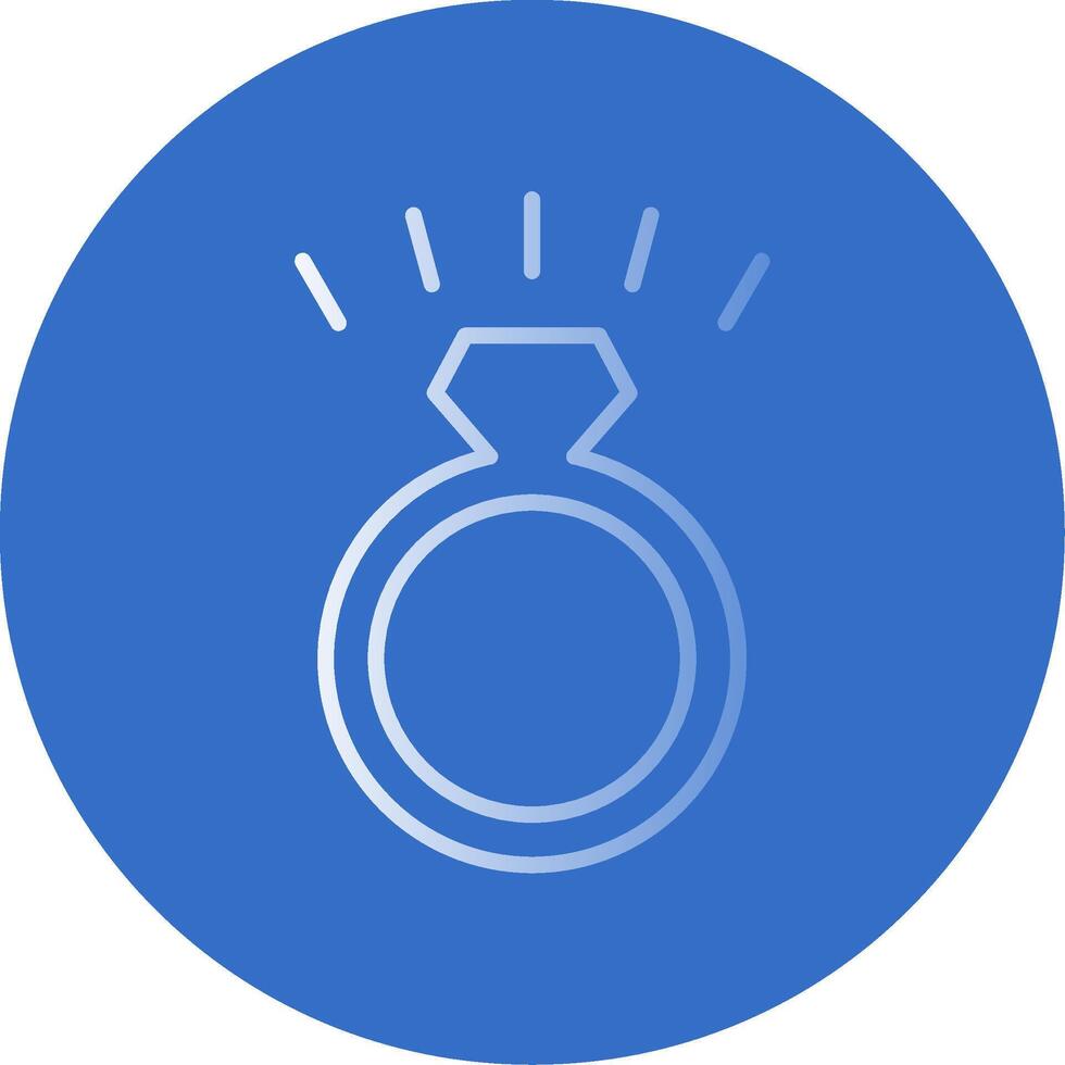 Diamond Ring Flat Bubble Icon vector