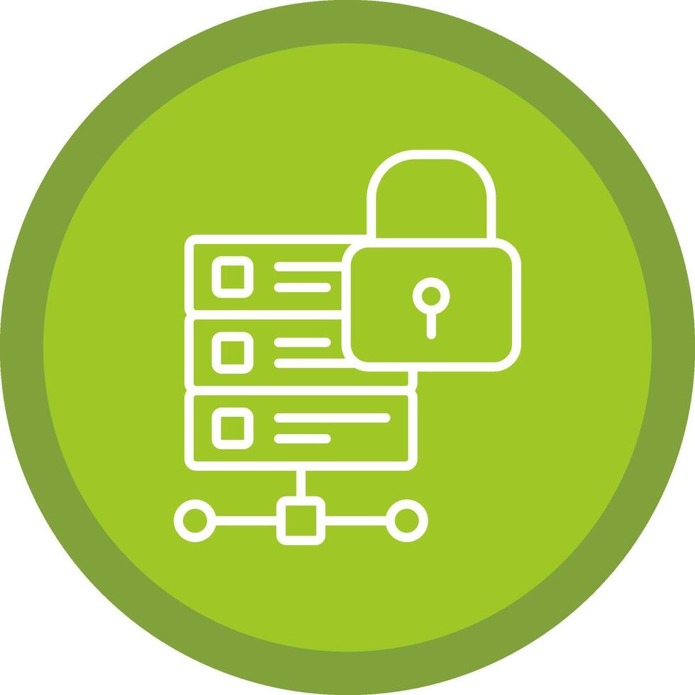Database Line Multi Circle Icon vector