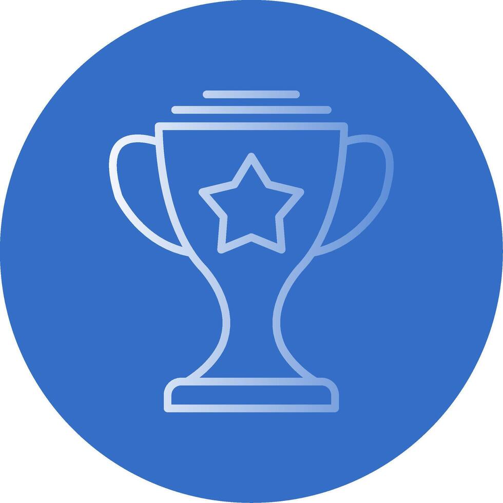 Trophy Flat Bubble Icon vector