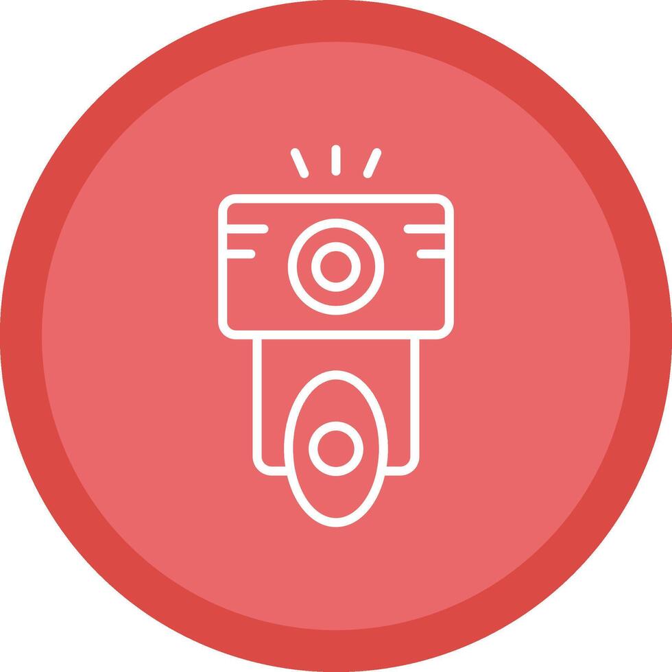 Camera Flash Line Multi Circle Icon vector