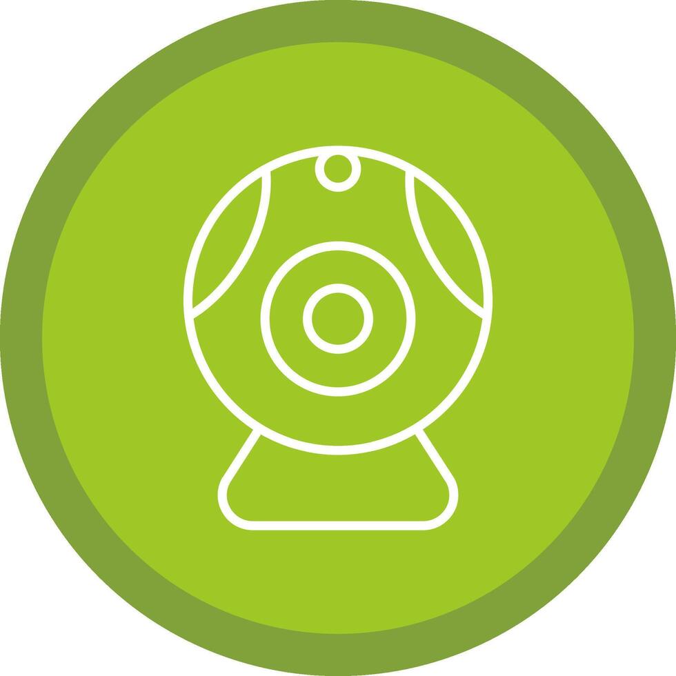 Web camera Line Multi Circle Icon vector