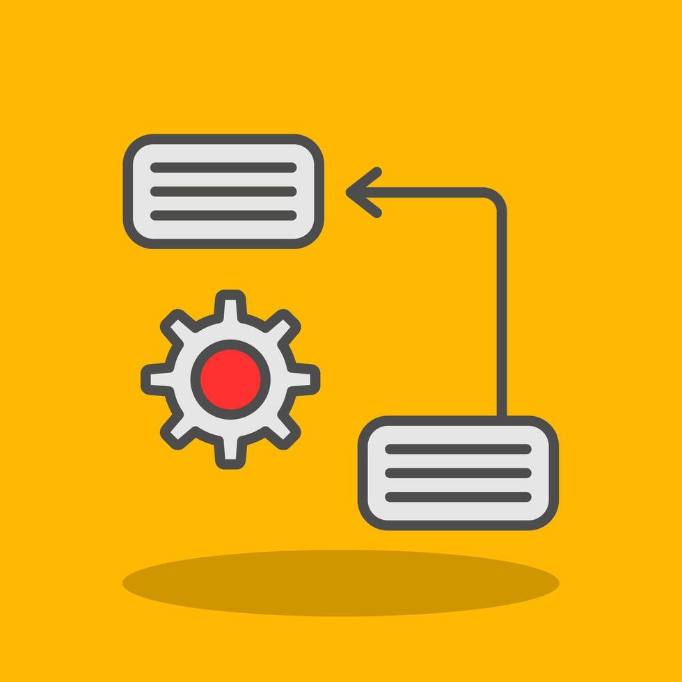 Prioritize Filled Shadow Icon vector