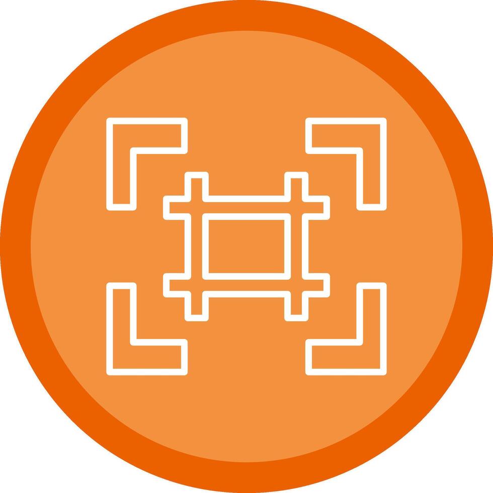 Grid Line Multi Circle Icon vector