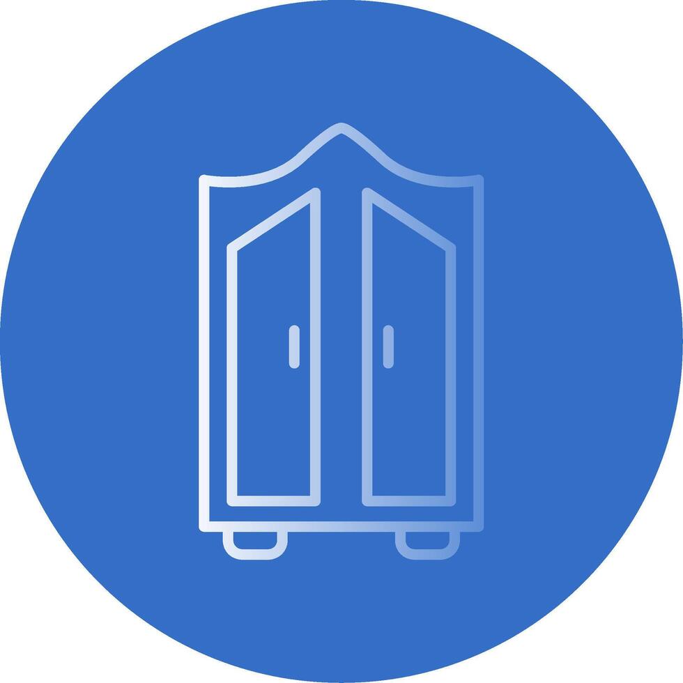 Wardrobe Flat Bubble Icon vector