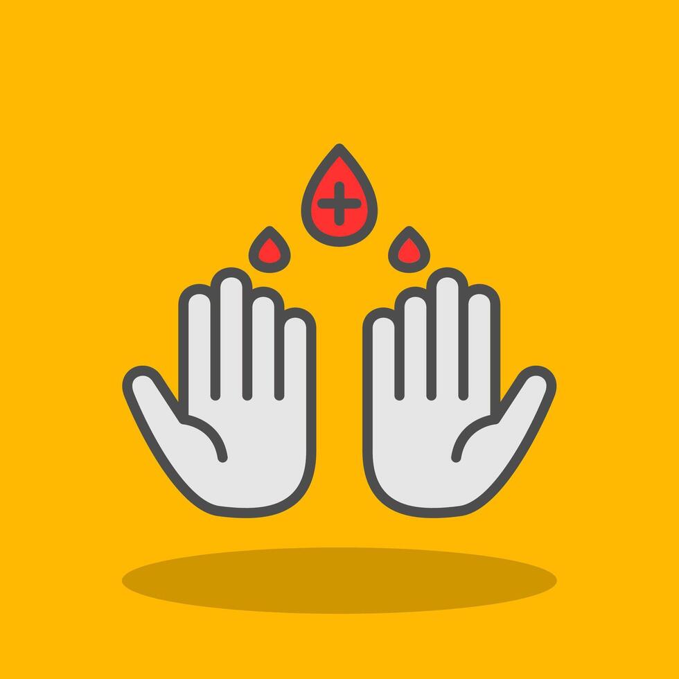 Hand Wash Filled Shadow Icon vector