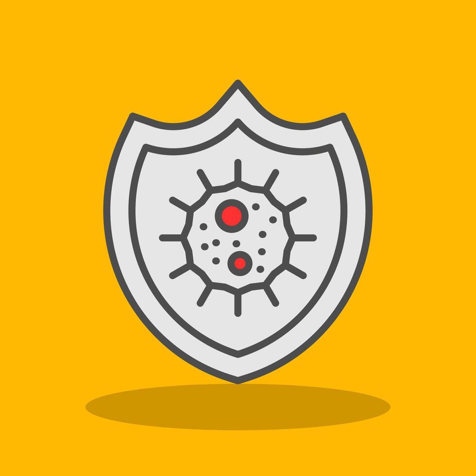 Bacteria Filled Shadow Icon vector