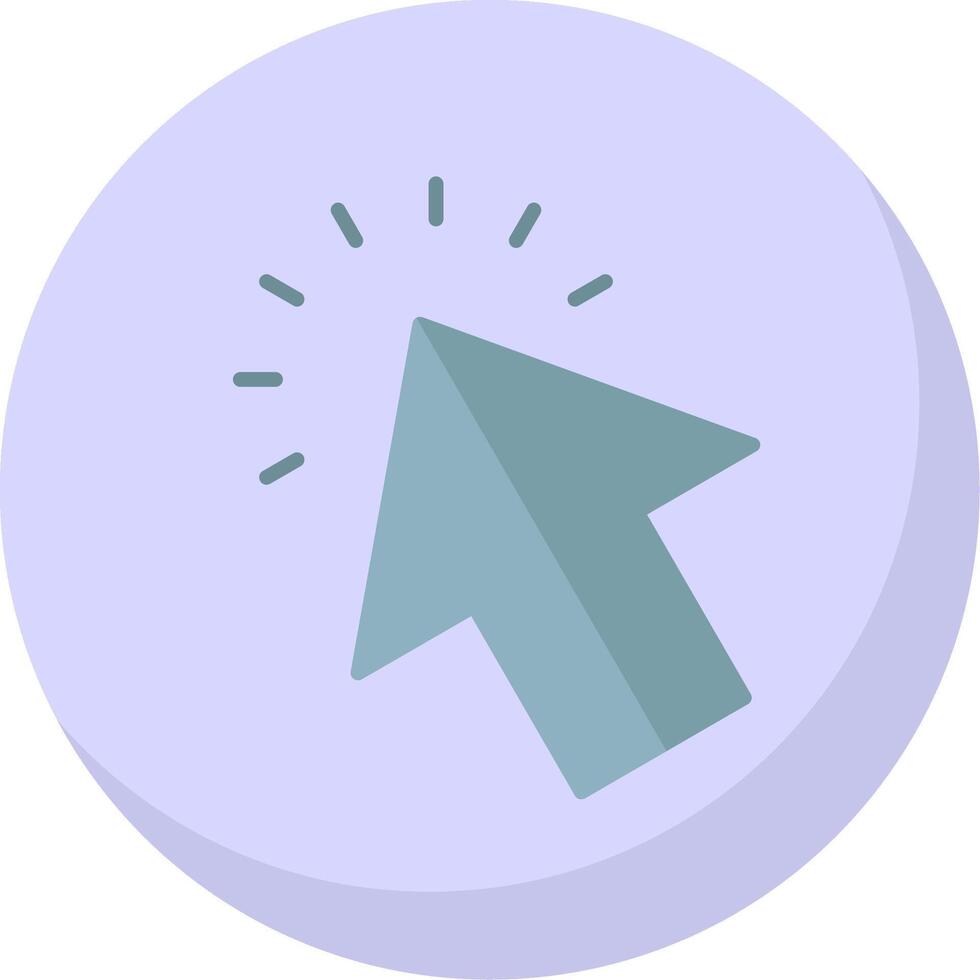 Cursor Flat Bubble Icon vector
