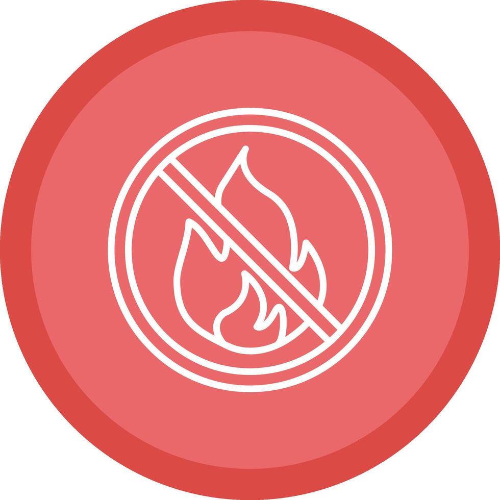 Prohibited Sign Line Multi Circle Icon vector