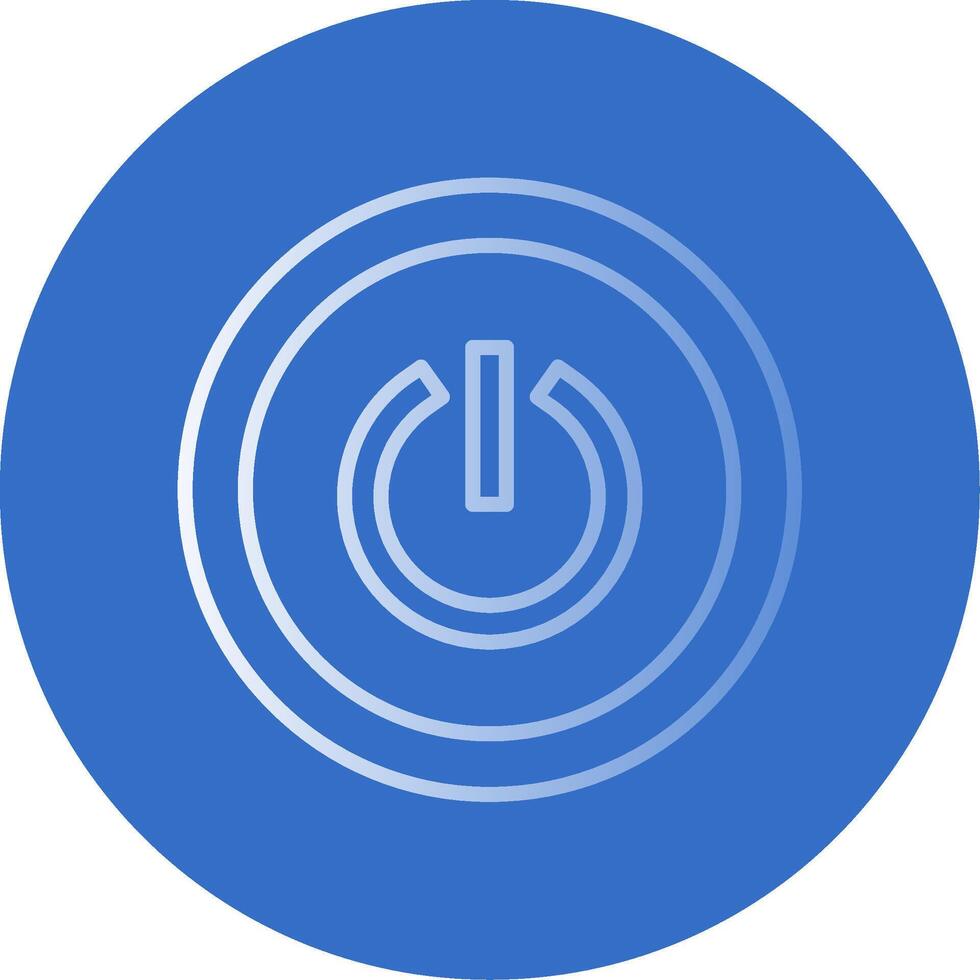 Power Button Flat Bubble Icon vector