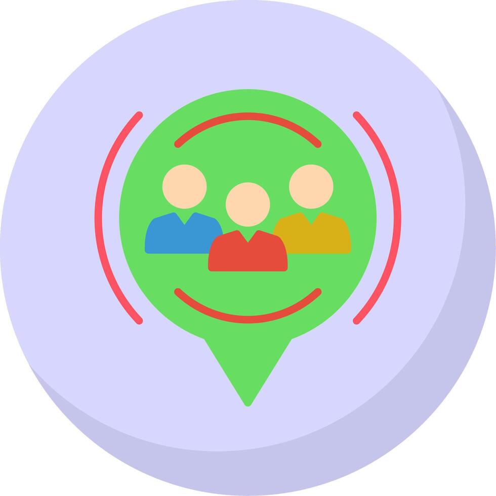 People Flat Bubble Icon vector