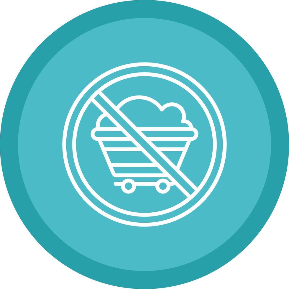 Prohibited Sign Line Multi Circle Icon vector