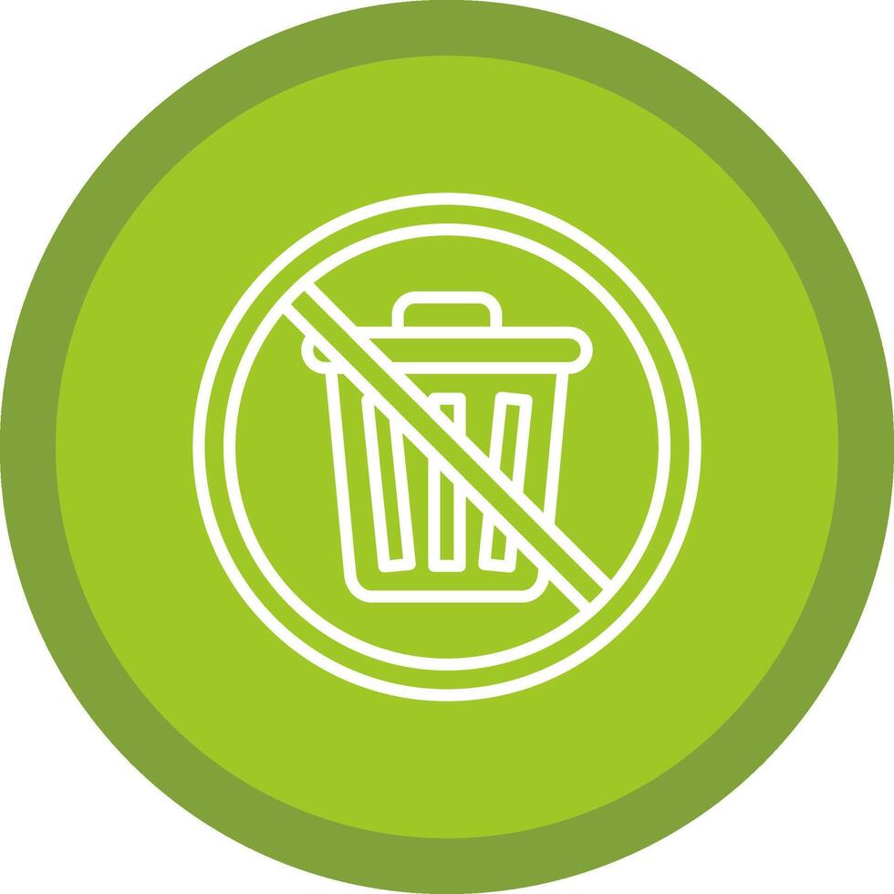 Prohibited Sign Line Multi Circle Icon vector