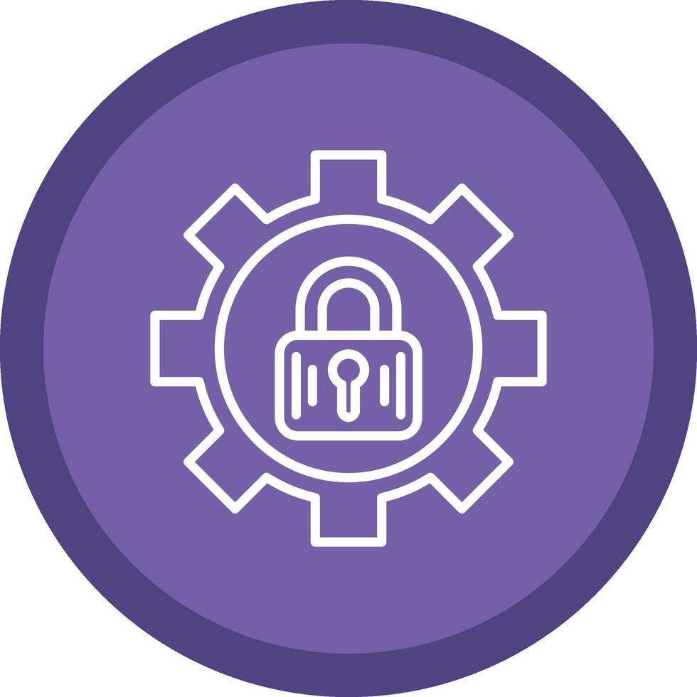 Gear Line Multi Circle Icon vector