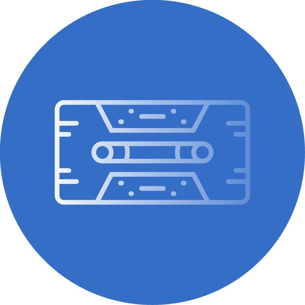 Cassette Tape Flat Bubble Icon vector