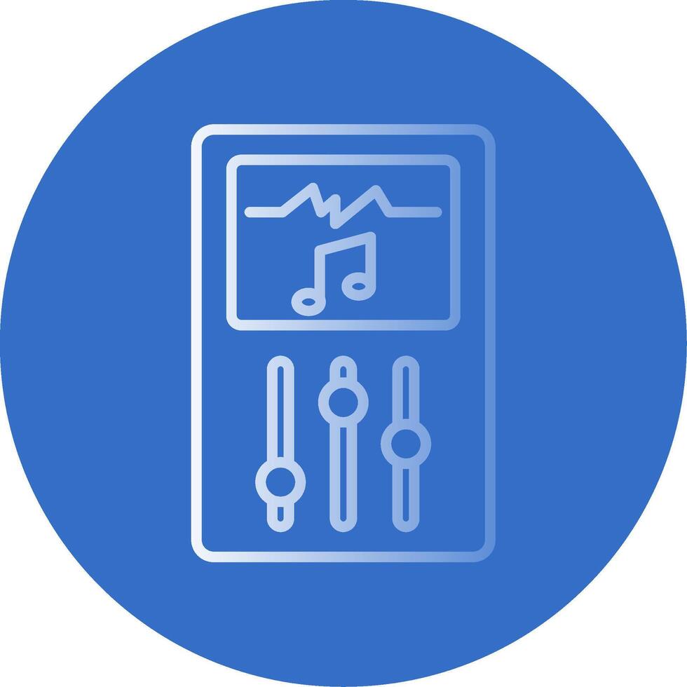 Music Player Flat Bubble Icon vector