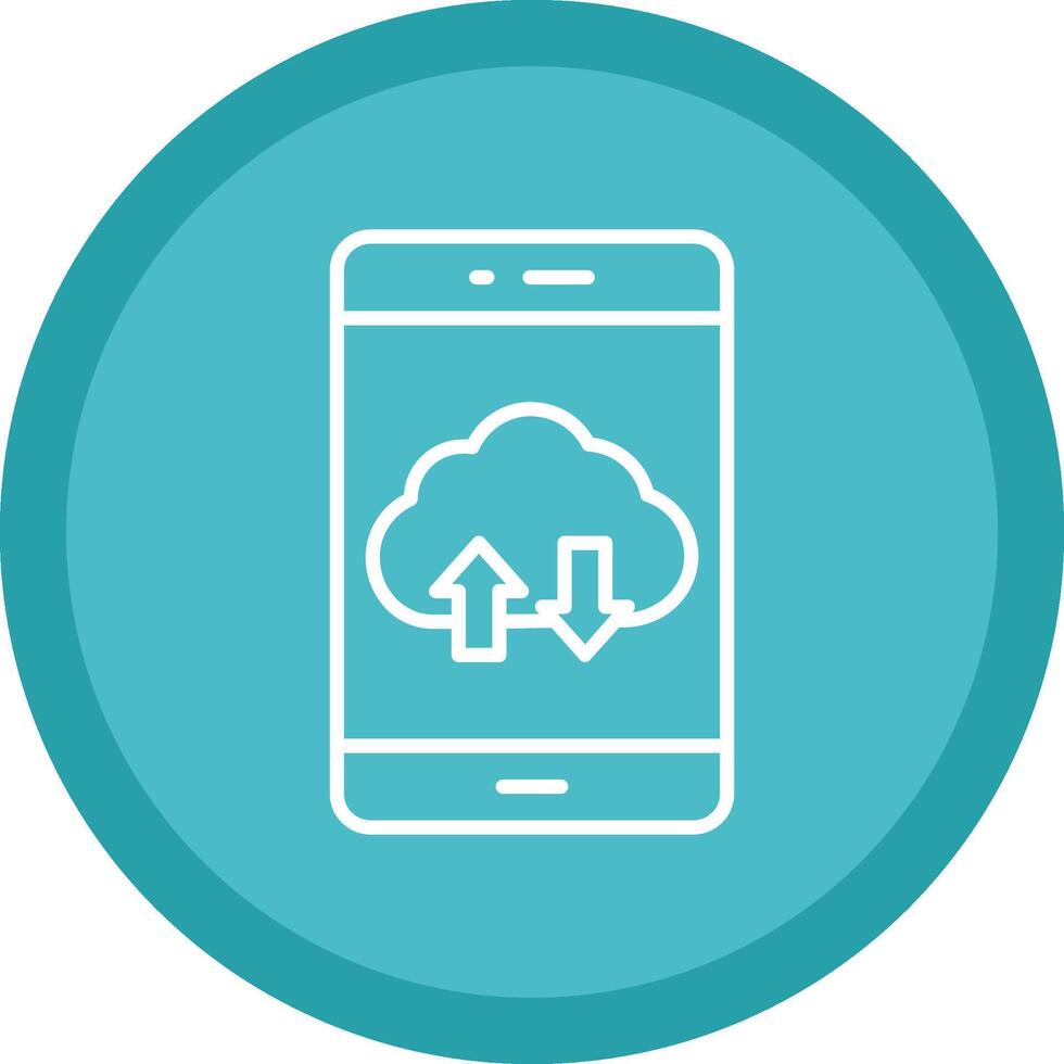 Smartphone Line Multi Circle Icon vector