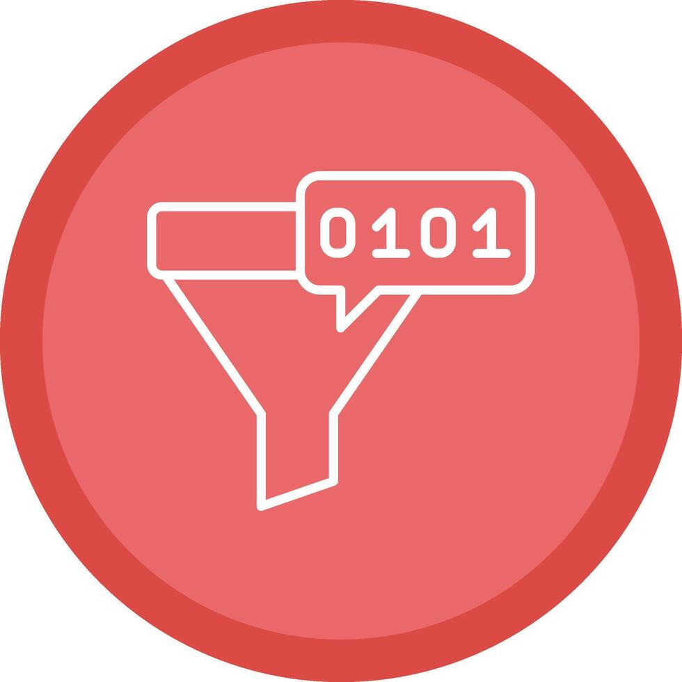 Funnel Line Multi Circle Icon vector