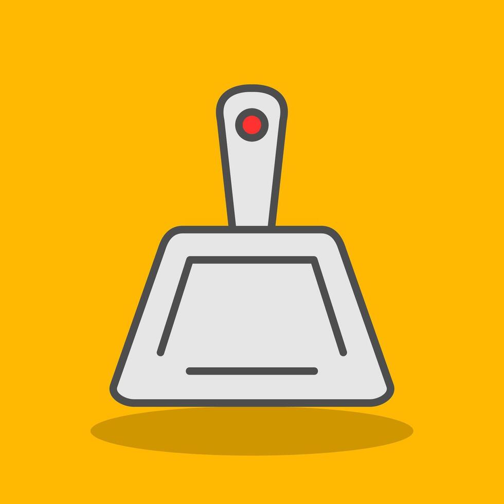 Dustpan Filled Shadow Icon vector