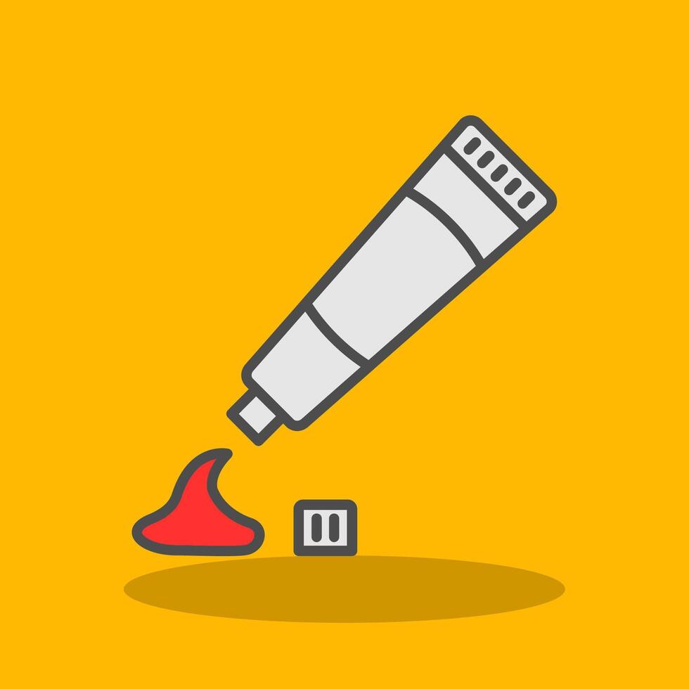 Tooth Paste Filled Shadow Icon vector