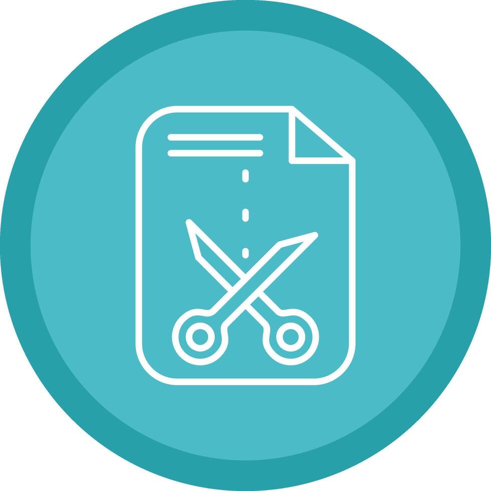 Cutting Line Multi Circle Icon vector