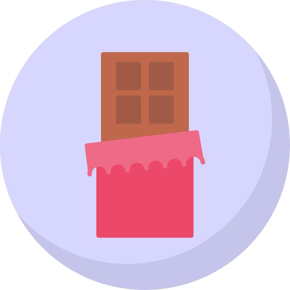 Chocolate Bar Flat Bubble Icon vector