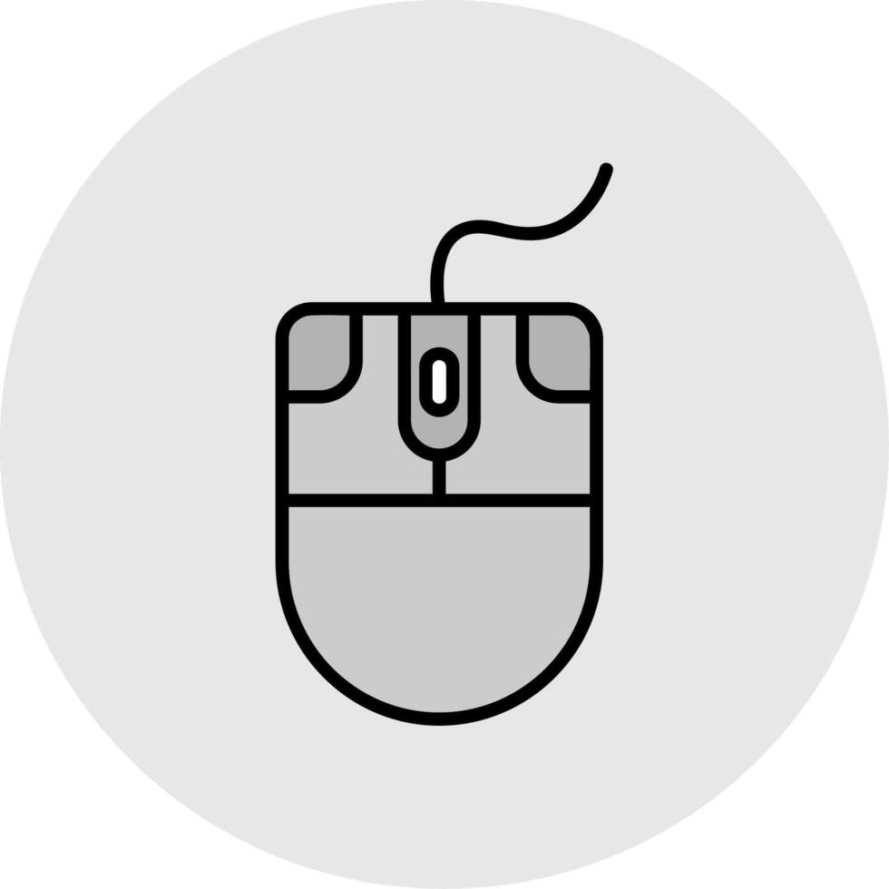 Mouse Line Filled Light Icon vector