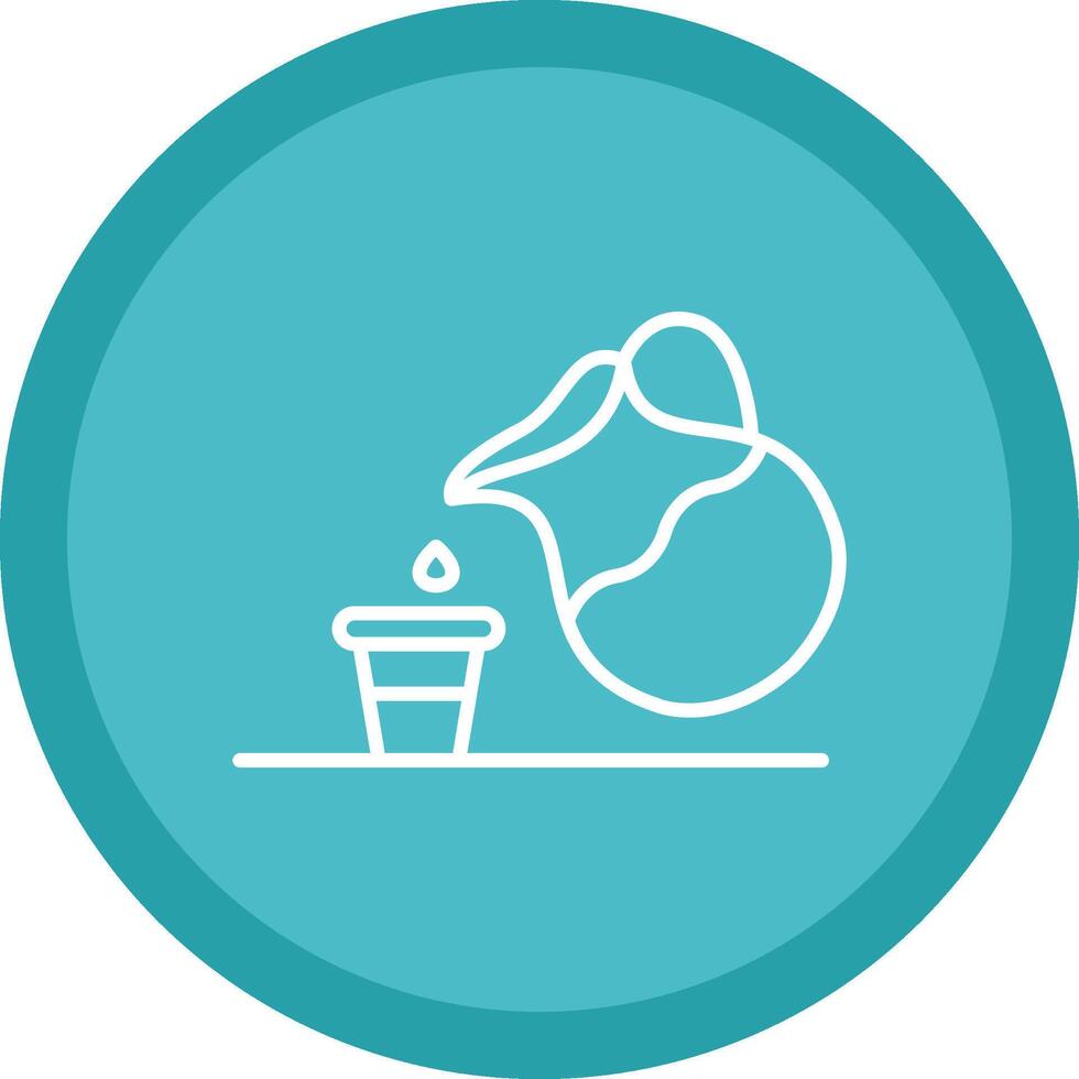 Water Jug Line Multi Circle Icon vector